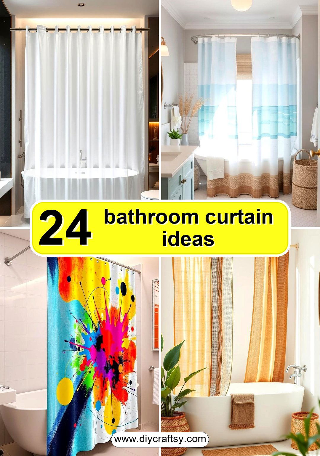 bathroom curtain ideas