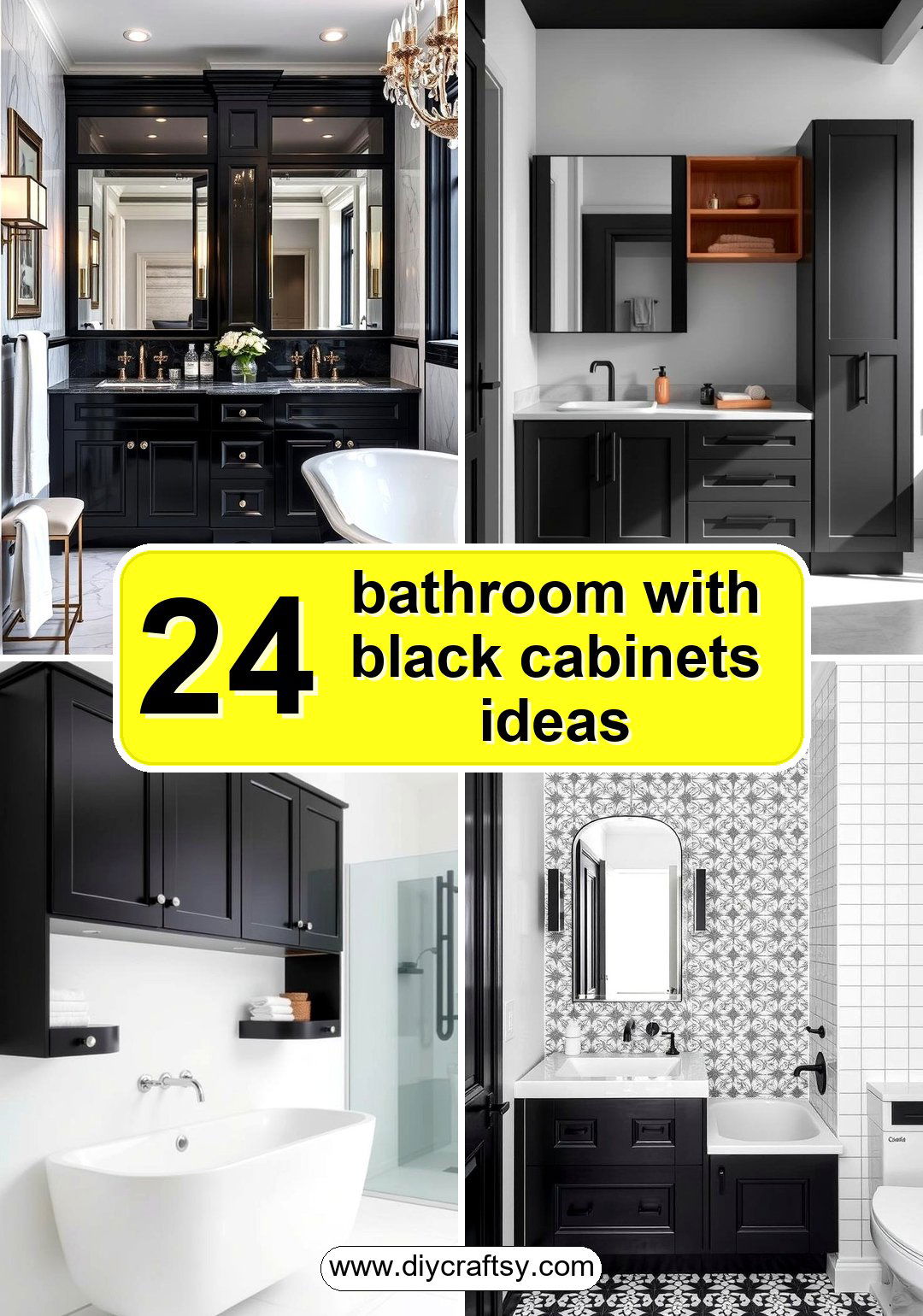 bathroom with black cabinets ideas
