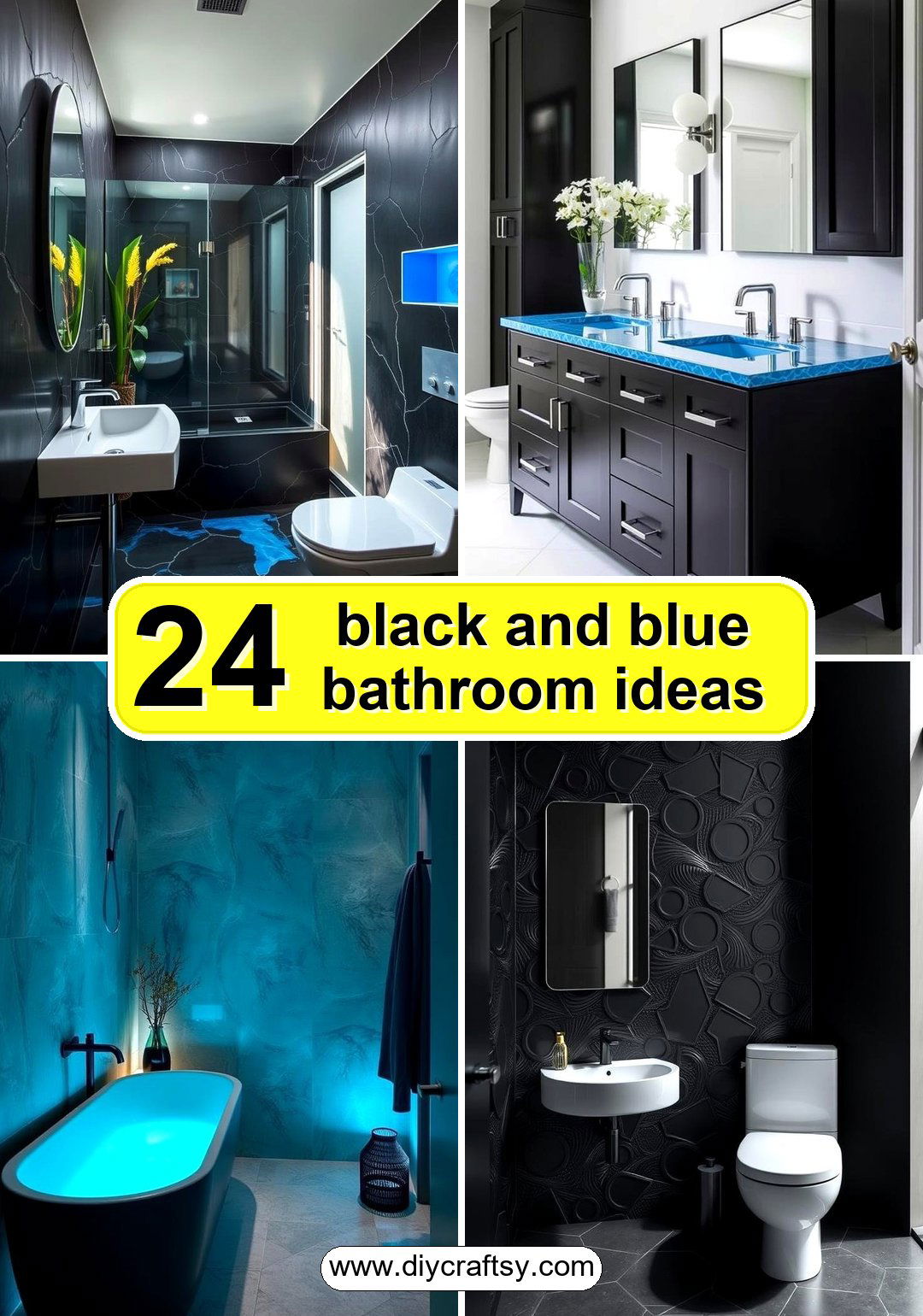 black and blue bathroom ideas