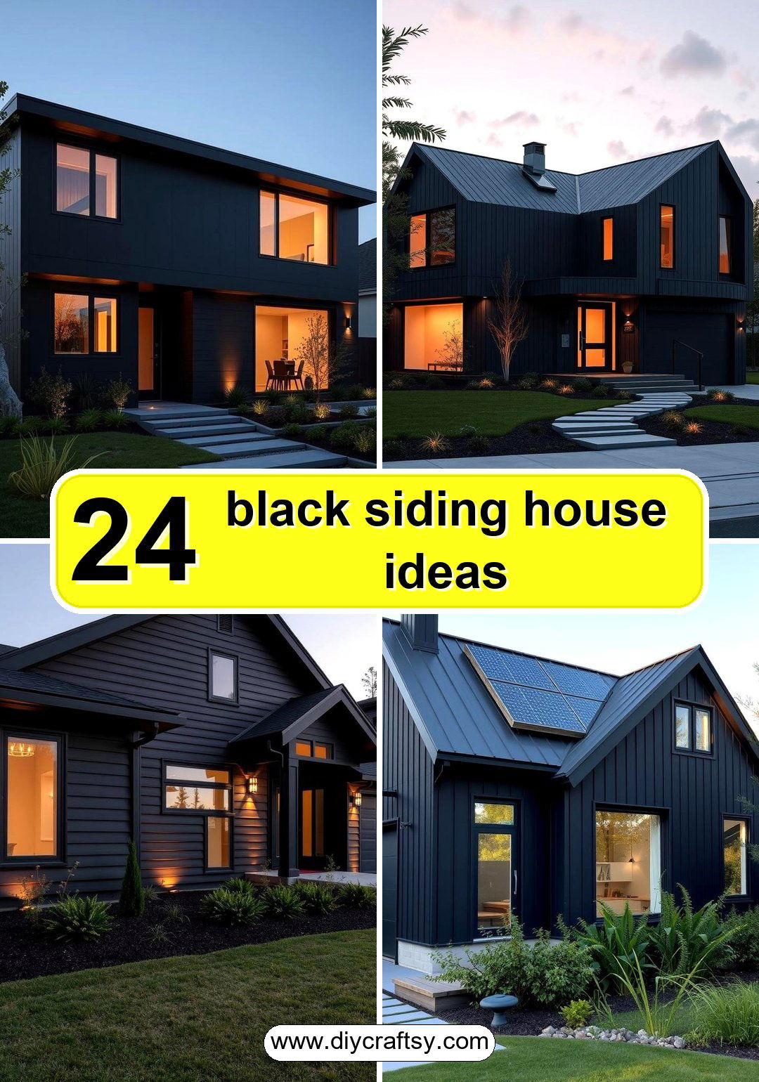 black siding house ideas