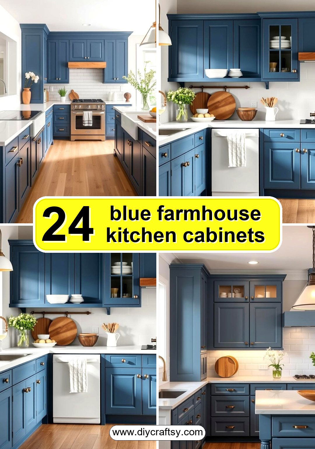 blue farmhouse kitchen cabinets