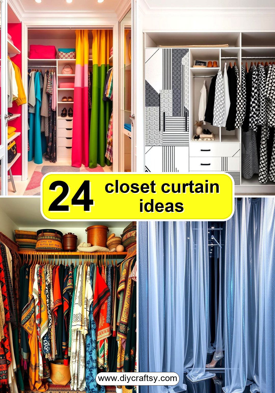 closet curtain ideas