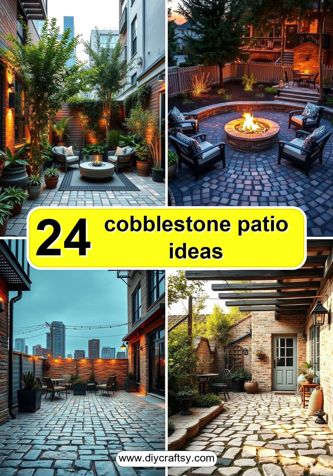 cobblestone patio ideas