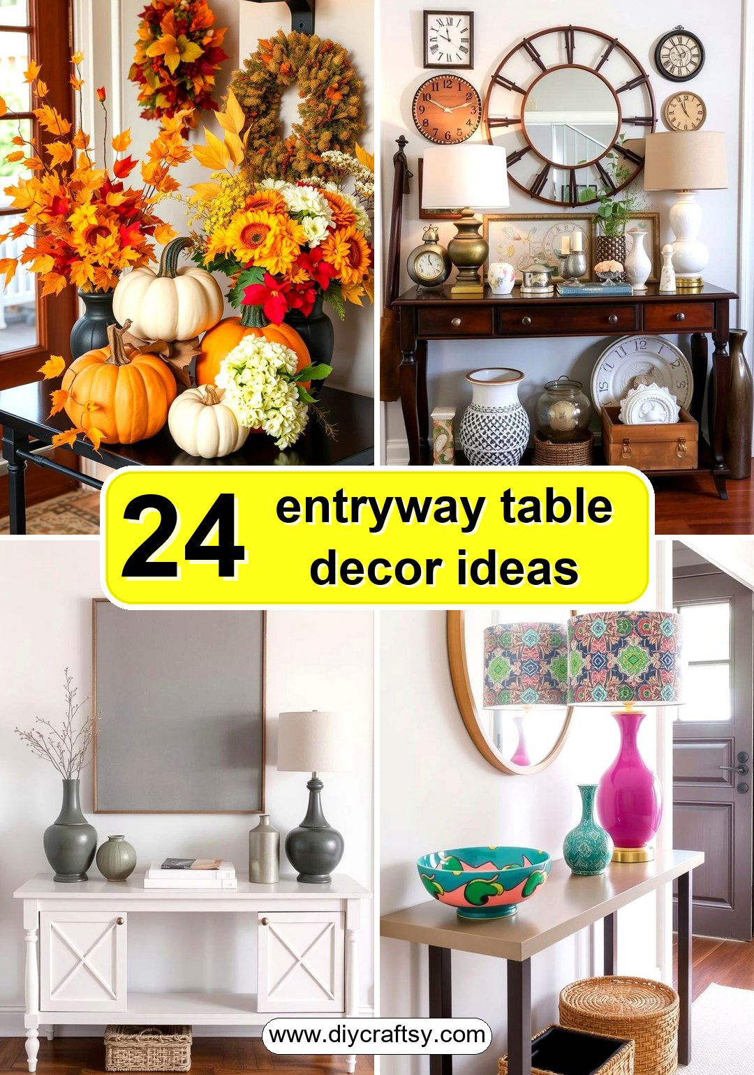 entryway table decor ideas