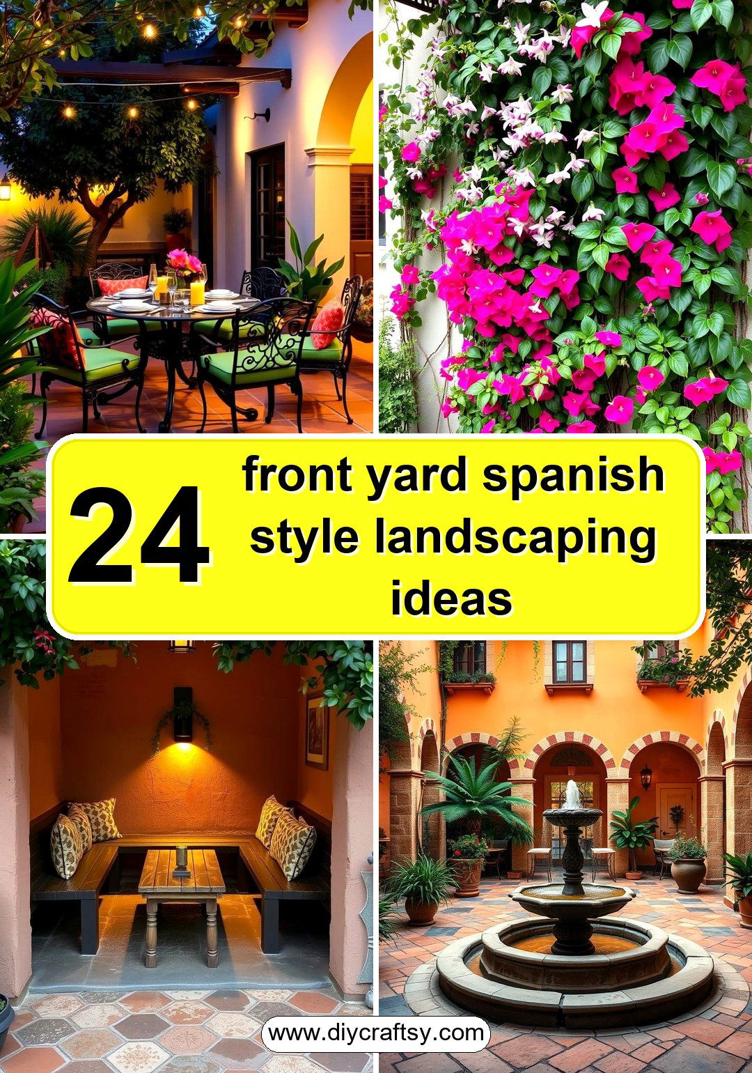 front yard spanish style landscaping ideas