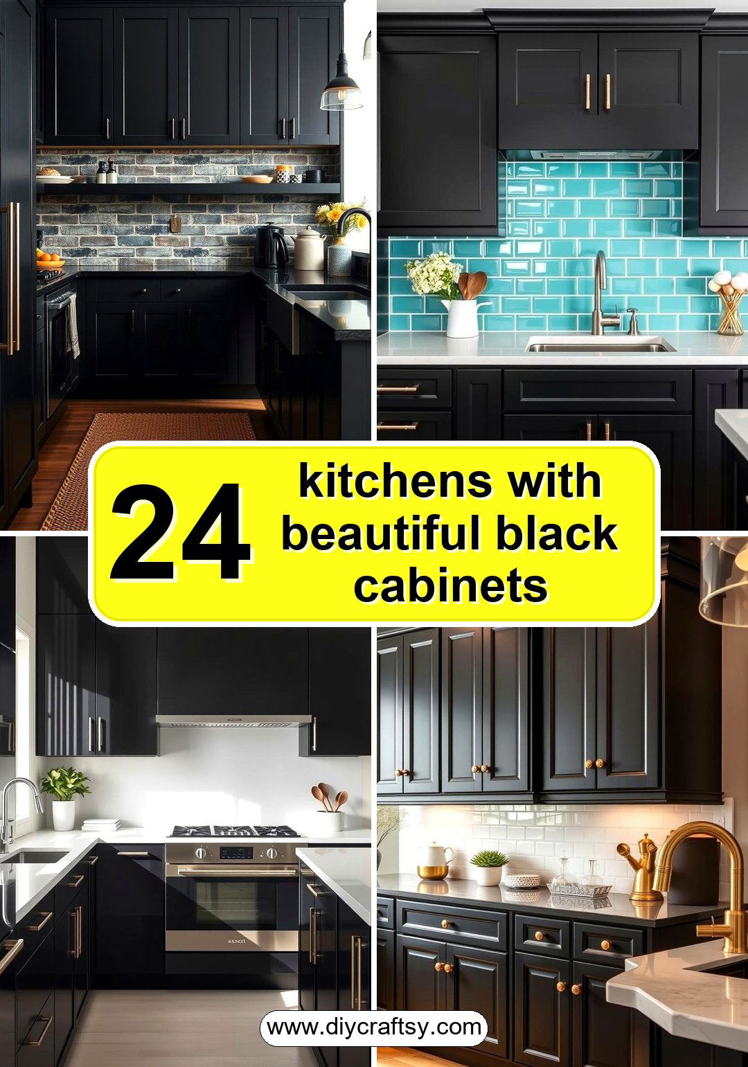 kitchens with beautiful black cabinets