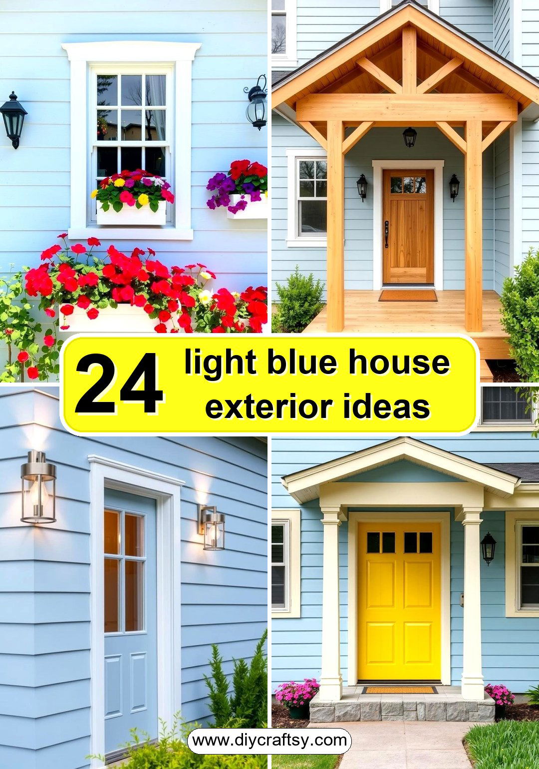 light blue house exterior ideas