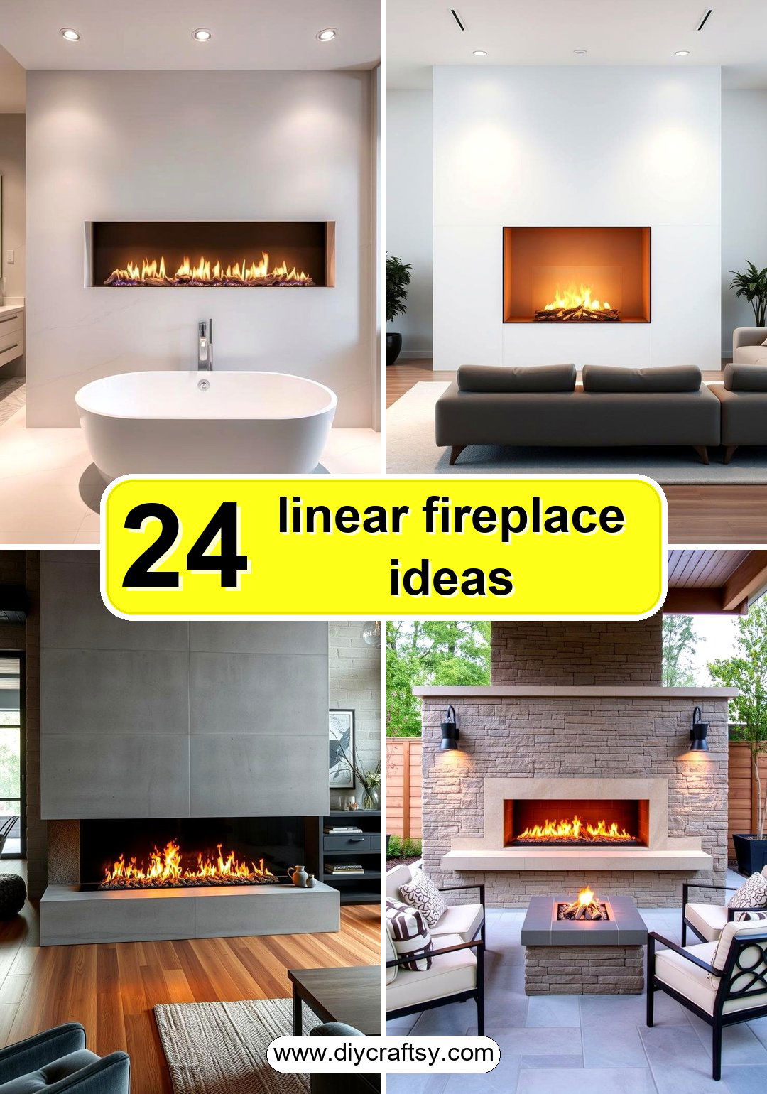linear fireplace ideas