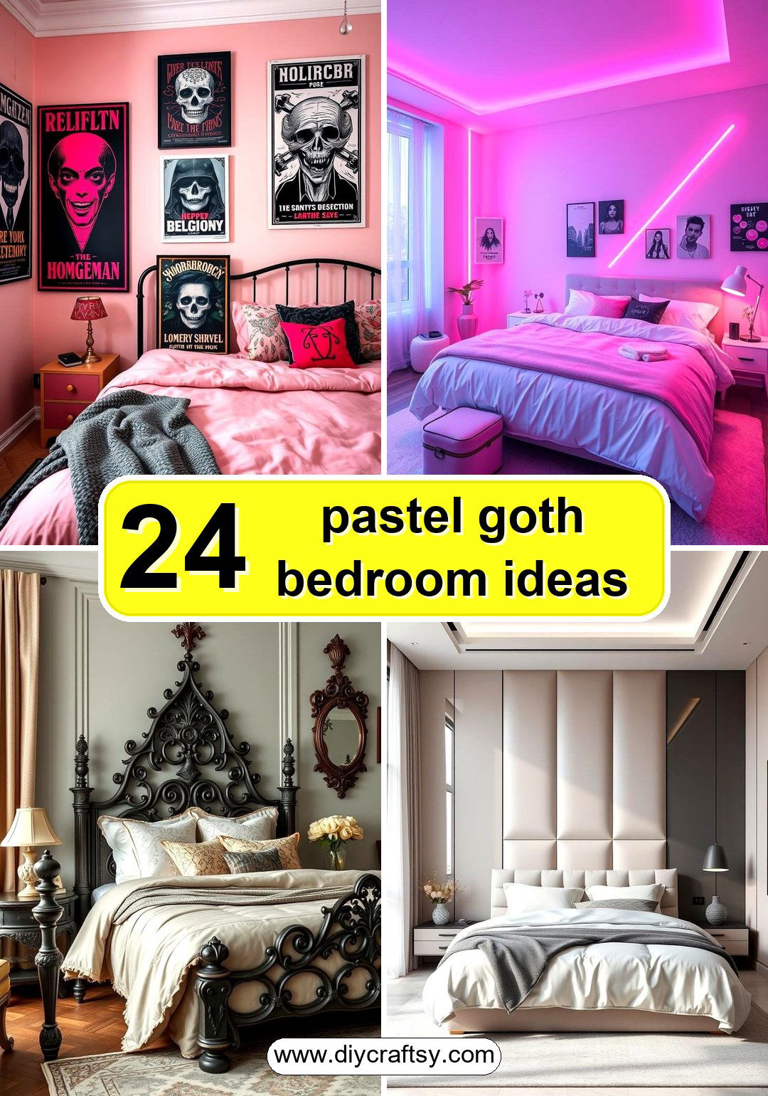 pastel goth bedroom ideas