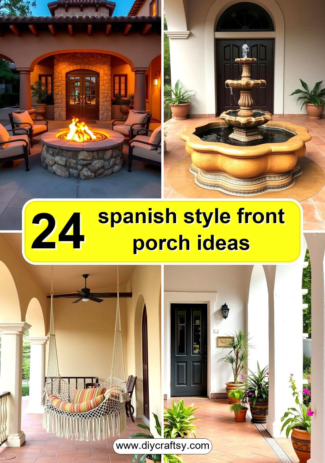 spanish style front porch ideas