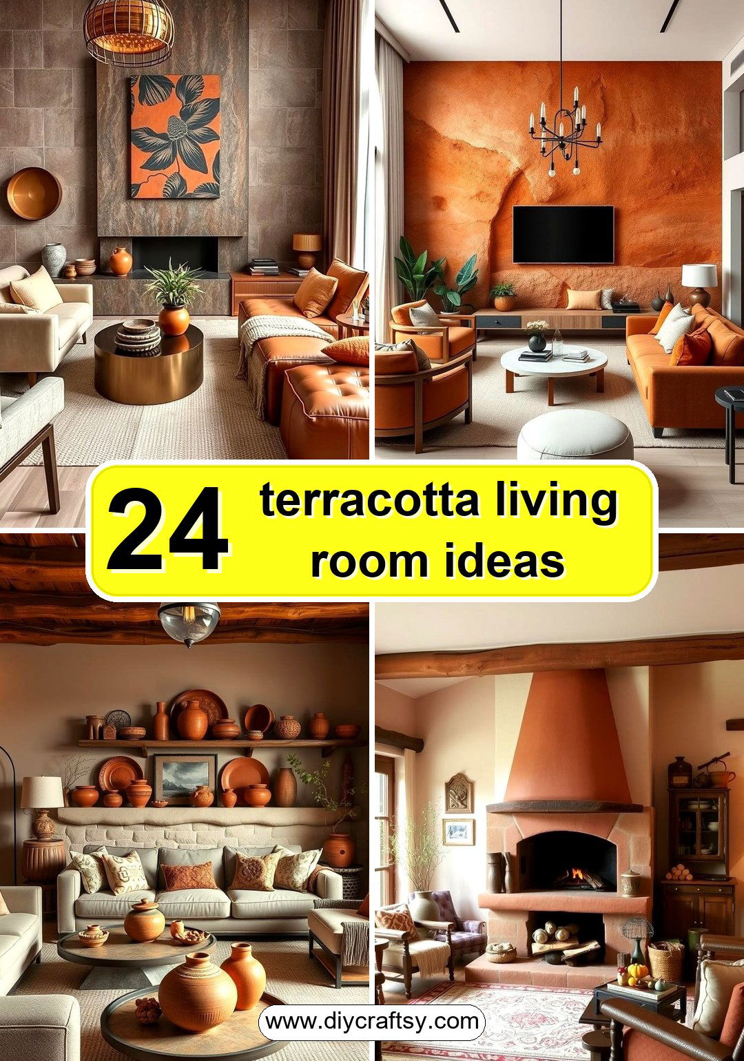 terracotta living room ideas