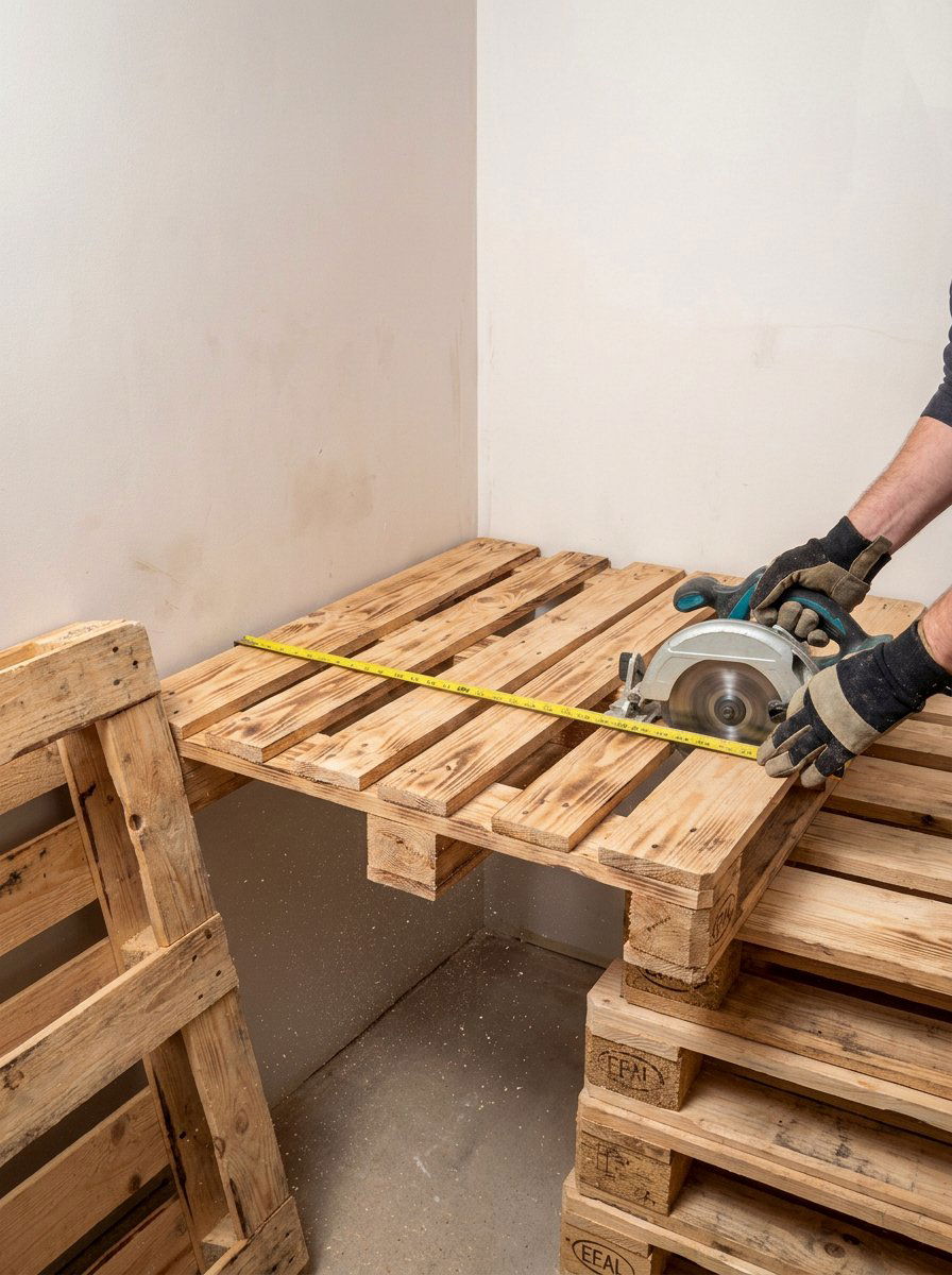 Accent Wall Pallet Bed - 25 Pallet bed frame with LED strip ideas