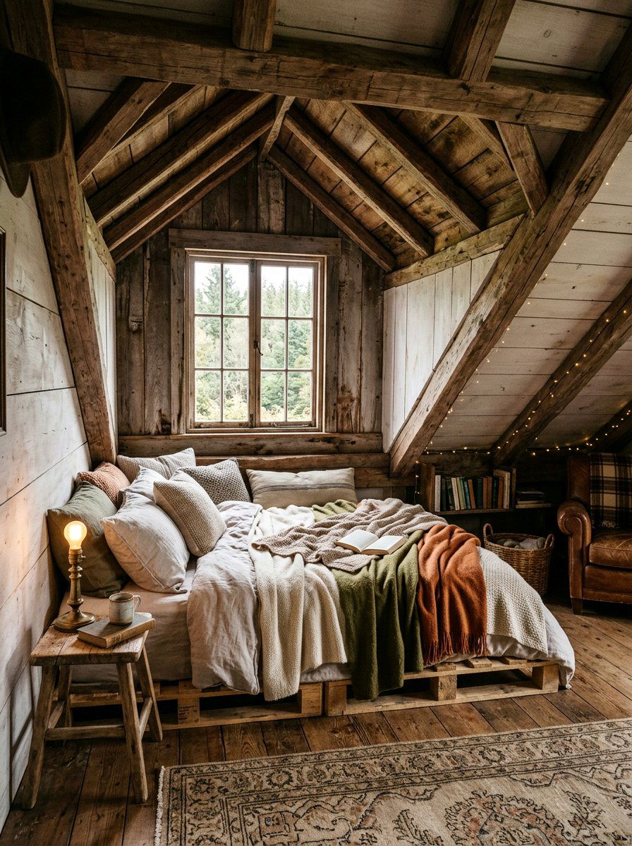 Attic pallet bed - 25 Twin pallet bed ideas