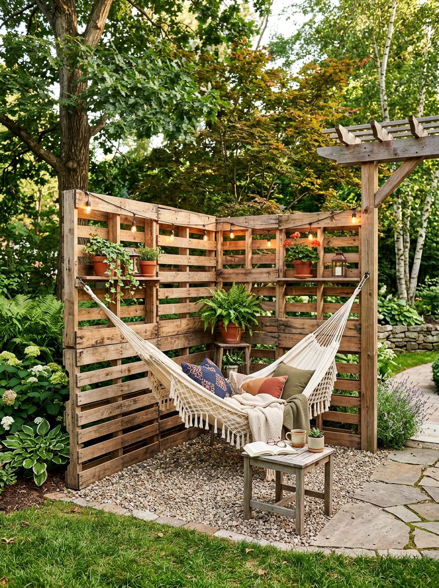 Backyard Corner Pallet Fence - 25 Pallet Fence for Backyard Ideas