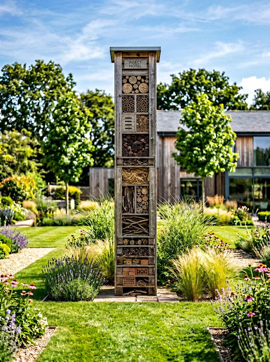 Backyard insect tower - 25 Pallet Insect Hotel Ideas