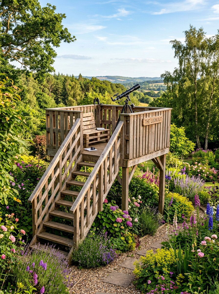 Backyard pallet lookout station - 25 Pallet Tree House Platform Ideas
