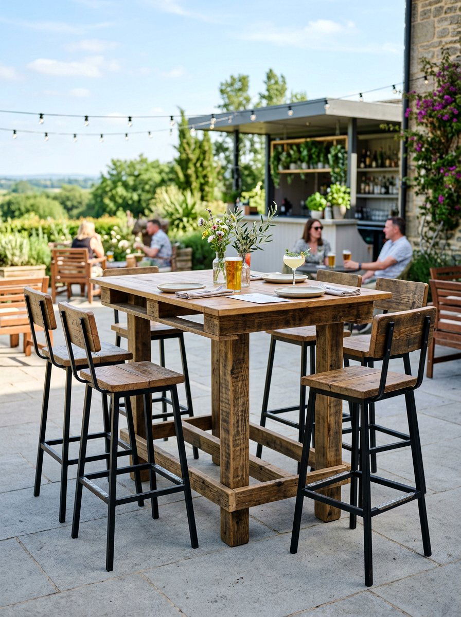 Bar Height Pallet Dining Table - 25 Pallet Outdoor Dining Table Ideas