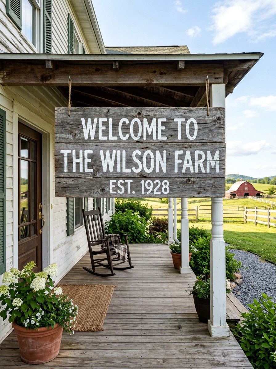 Barn wood style pallet sign - 25 Pallet Welcome Sign for Porch Ideas