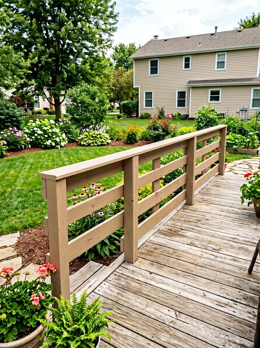 Basic Pallet Wood Railing - 25 Pallet Deck Railing Ideas