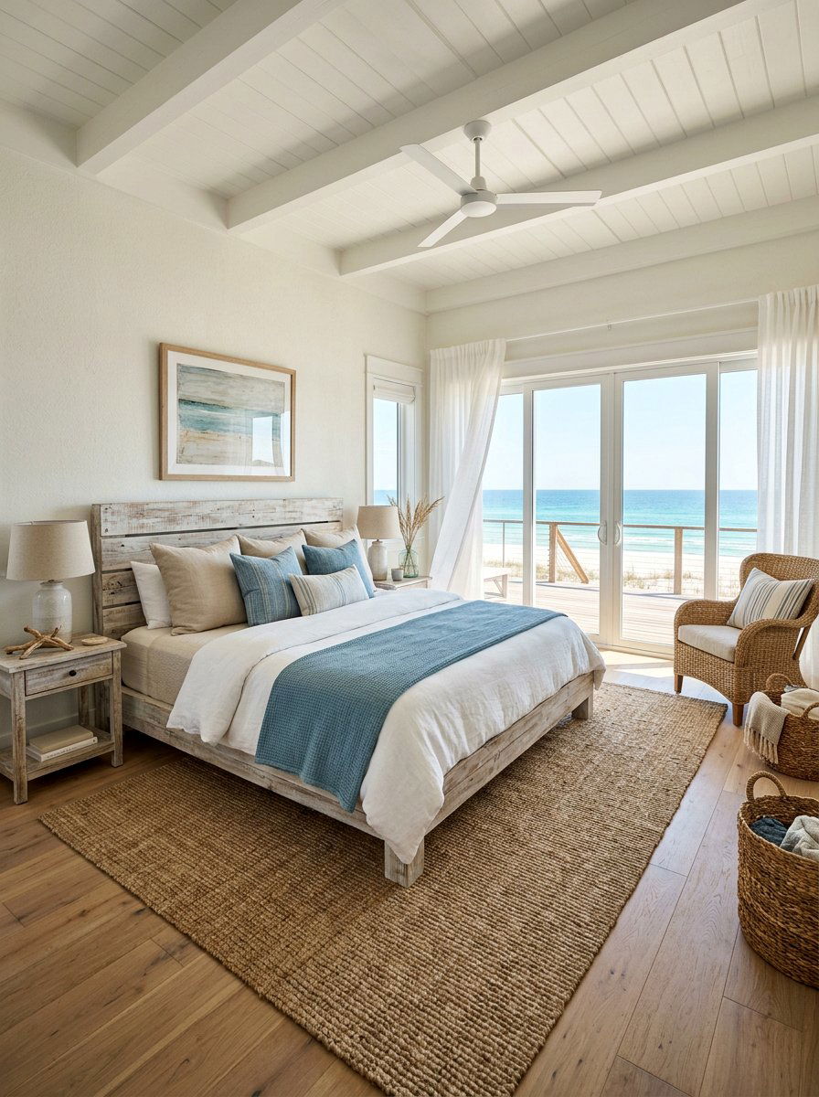 Beachy Pallet Bed - 25 California king pallet bed ideas