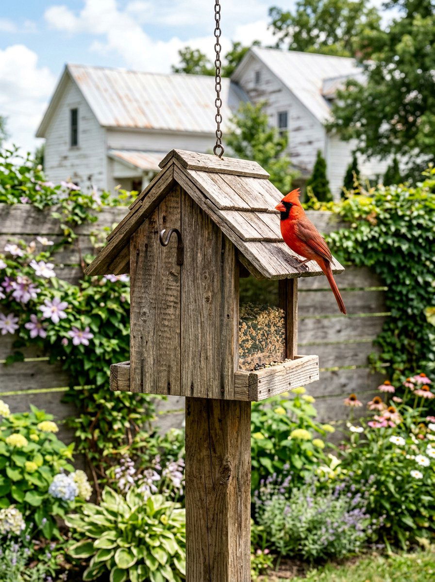 Bird Feeder With Roof - 25 Pallet Bird Feeder Ideas