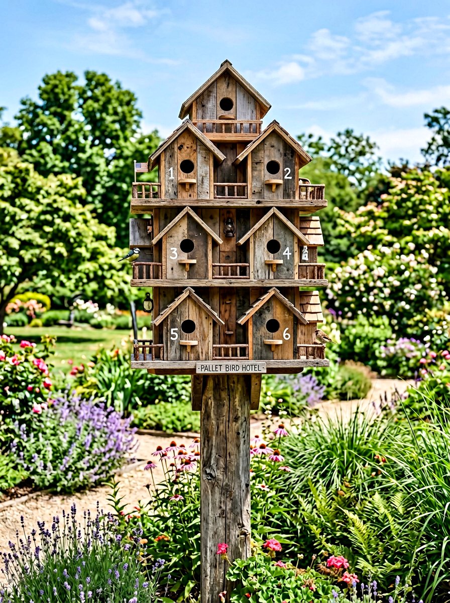 Birdhouse Hotel - 25 Pallet Birdhouse Ideas