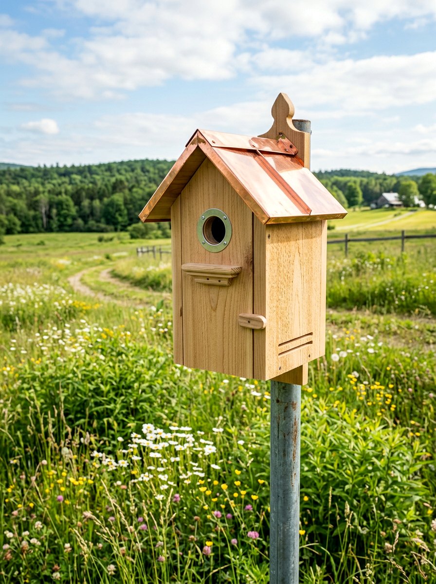 Bluebird house with copper roof - 25 unique birdhouse designs
