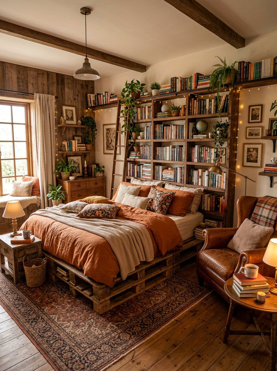 Bookcase Headboard Bedroom - 25 King size pallet bed ideas