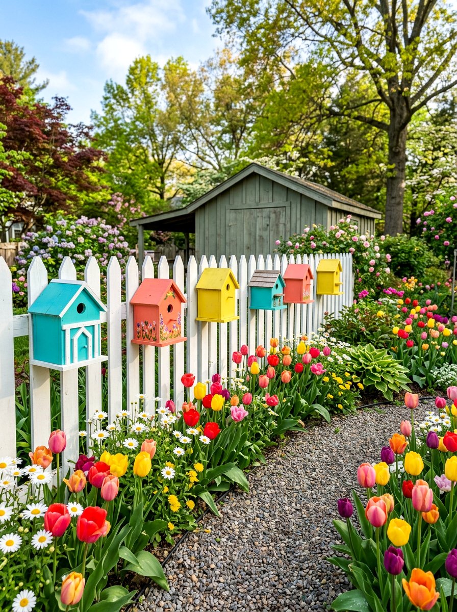 Bright Painted Birdhouse - 25 unique birdhouse ideas