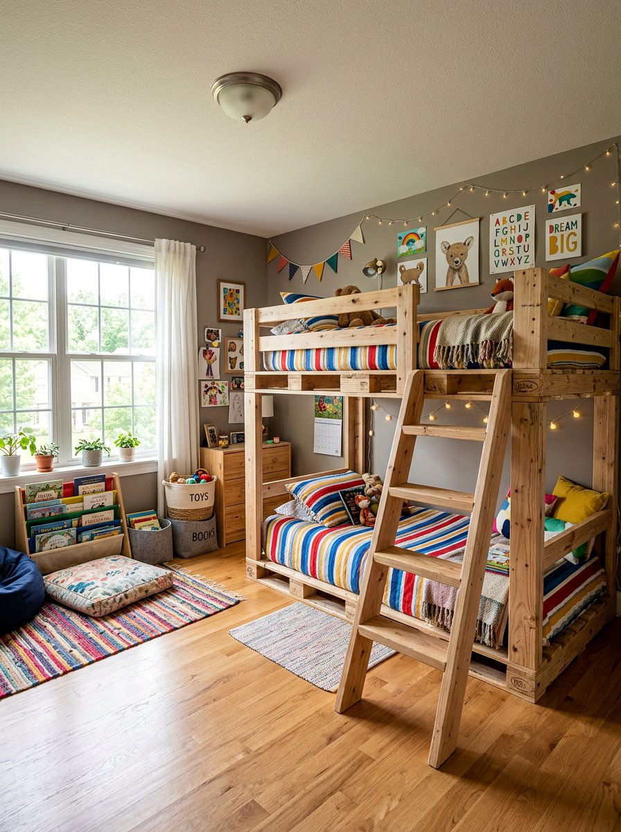 Bunk beds from pallets - 25 Twin pallet bed ideas