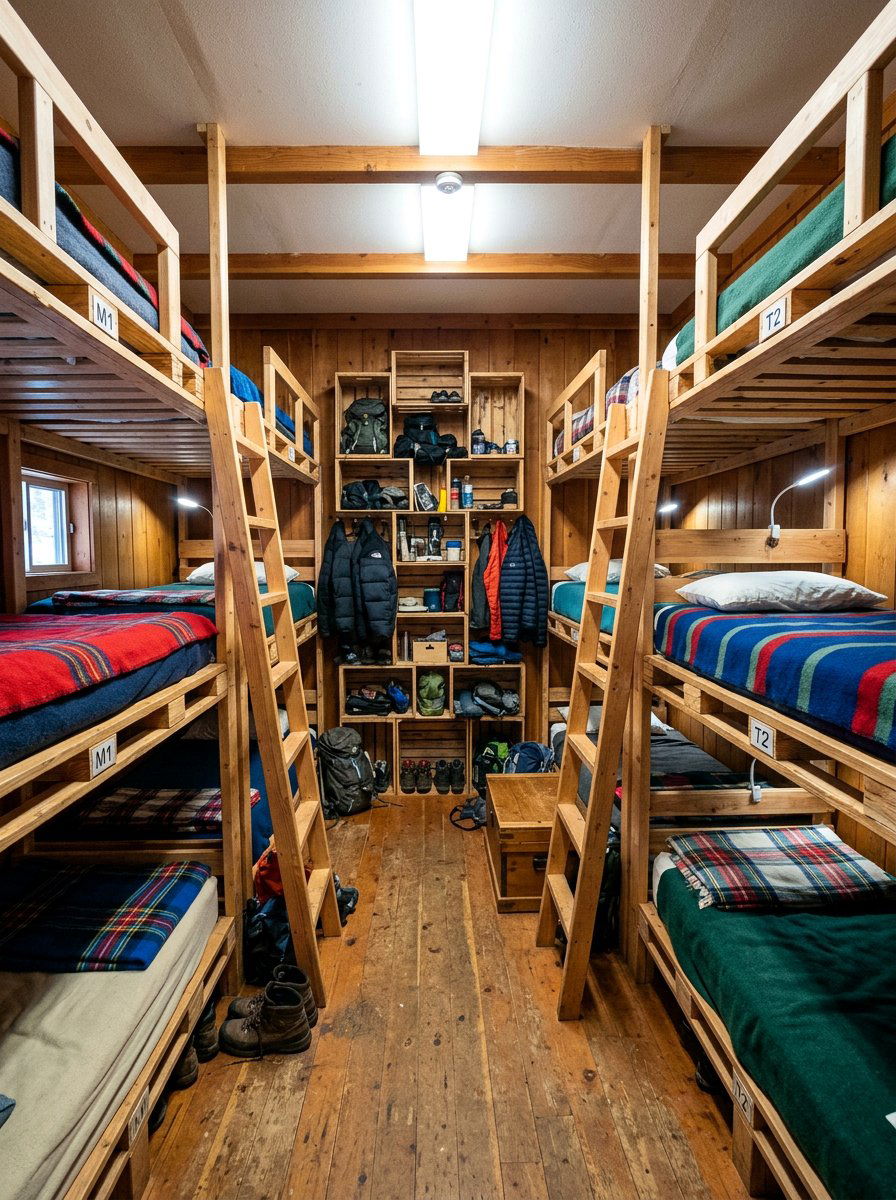 Cabin Bunk Room - 25 Pallet bed ideas for cabin
