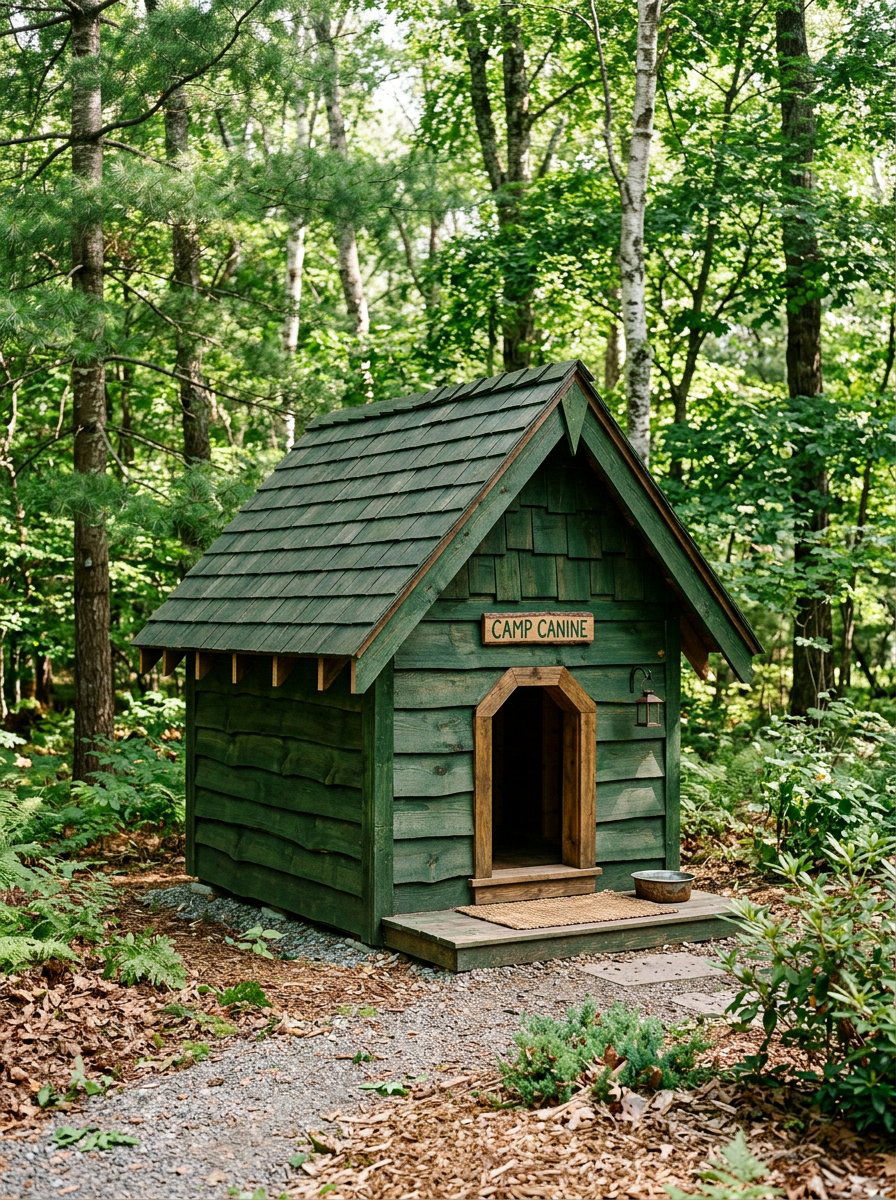 Cabin style pallet dog house - 25 pallet dog house ideas