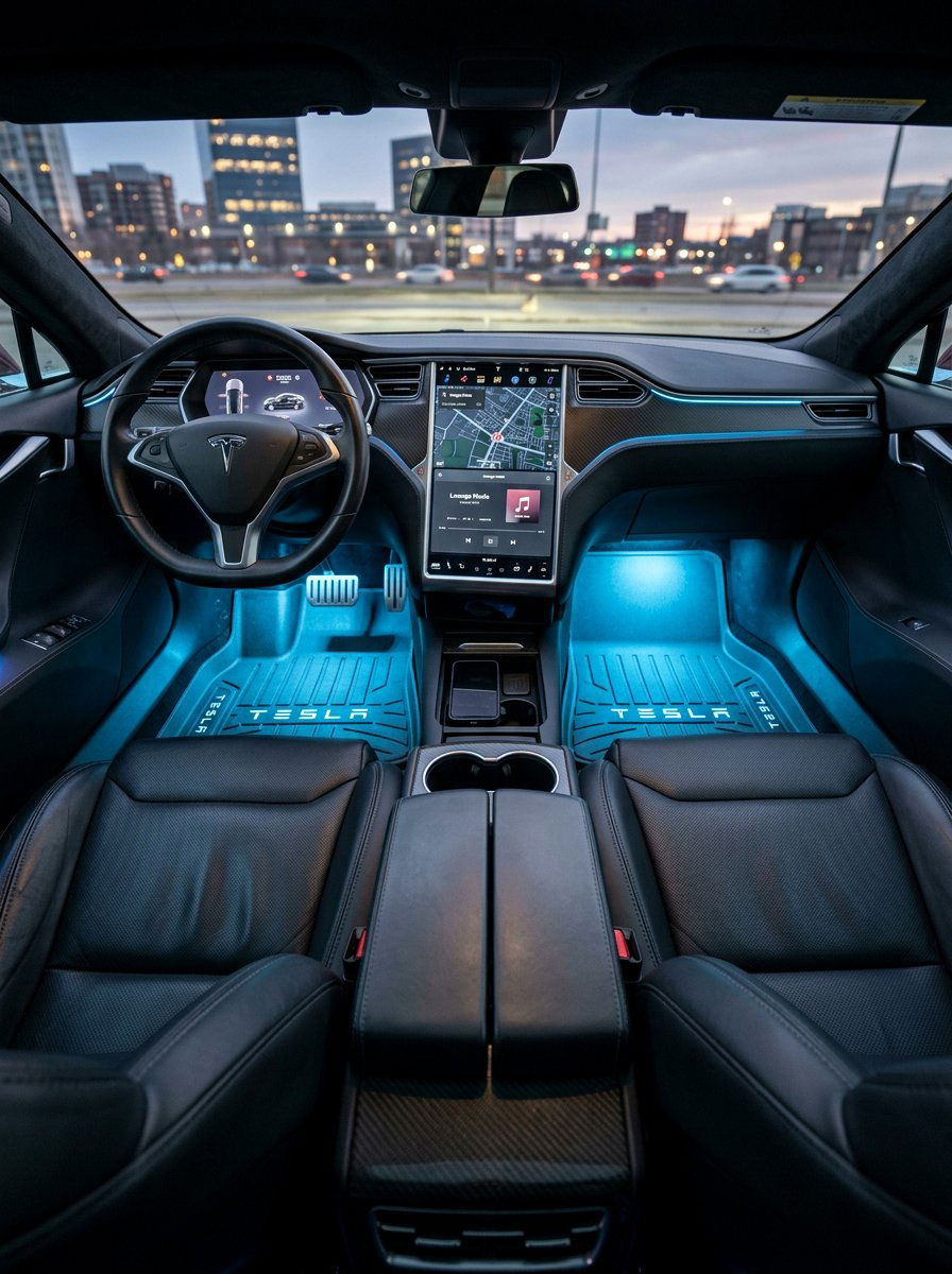 Car Floor Lighting - 25 cute ways to decorate your car