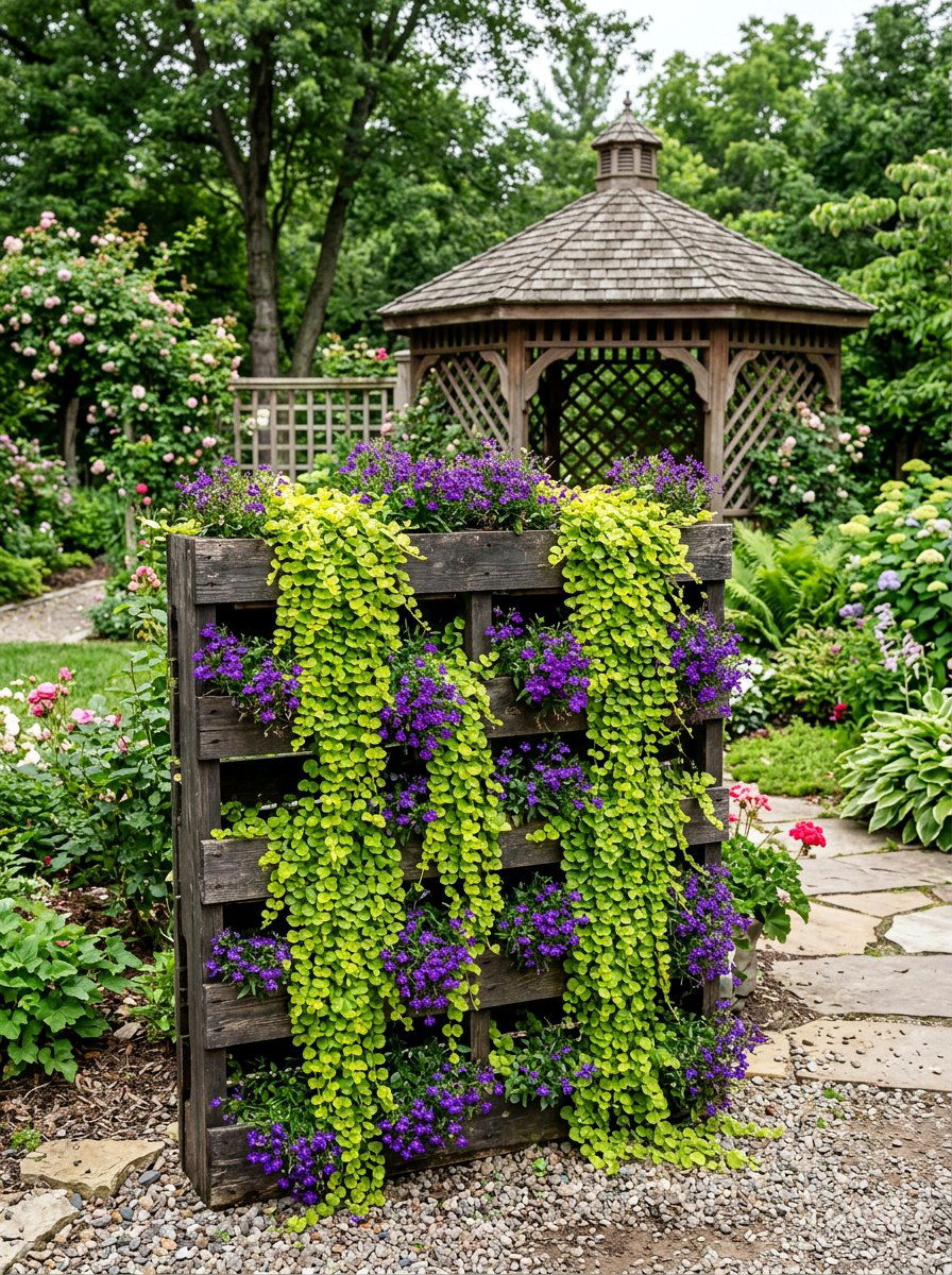 Cascading pallet planter - 25 Pallet Tiered Planter Ideas