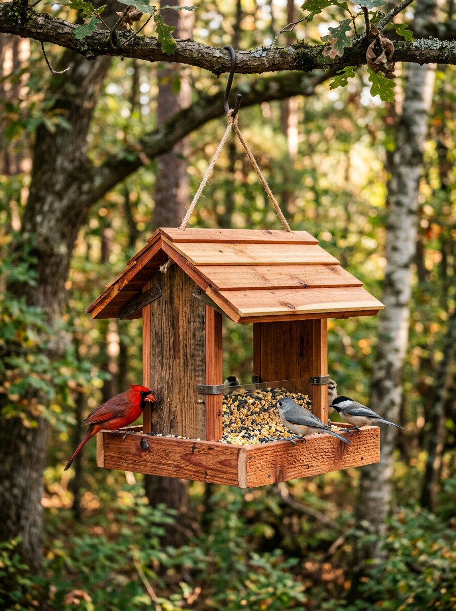 Cedar Pallet Bird Feeder - 25 Pallet Bird Feeder Ideas