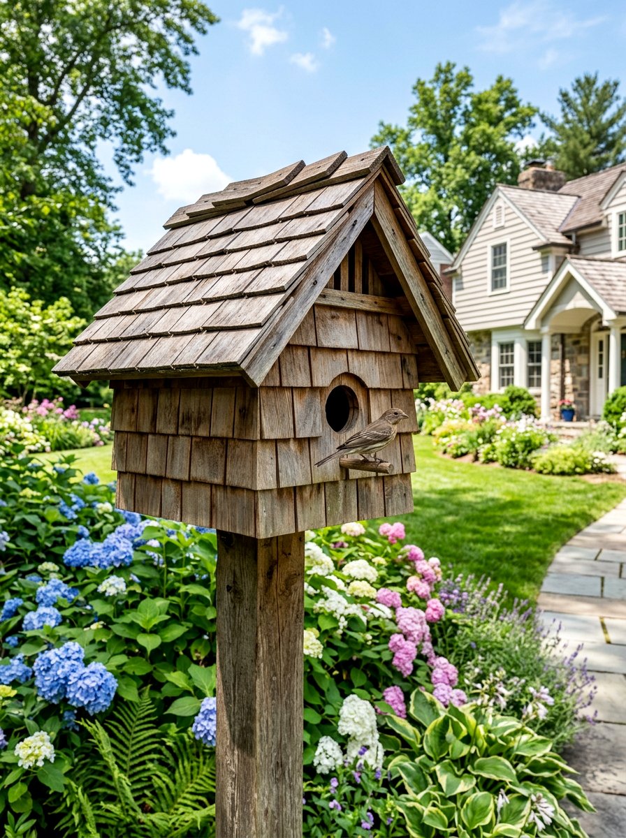 Cedar shingle birdhouse - 25 unique birdhouse designs