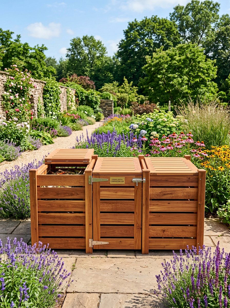 Cedar wood pallet bin - 25 Pallet Compost Bin Ideas