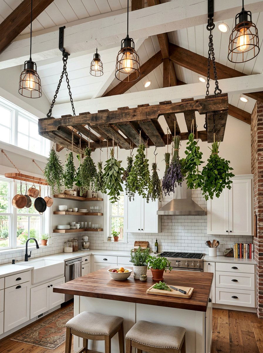 Ceiling Mounted Herb Rack - 25 Pallet Herb Drying Rack Ideas
