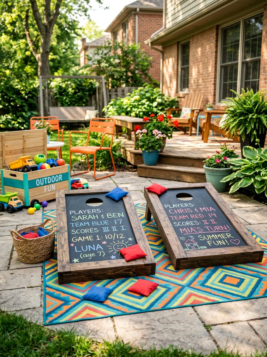Chalkboard Finish Pallet Cornhole - 25 Pallet Cornhole Game Board Ideas