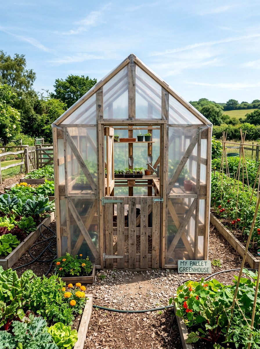 Cheap Pallet Greenhouse - 25 Pallet Greenhouse Frame Ideas