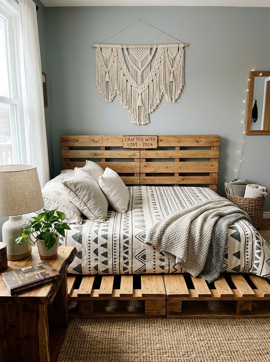 Cheap pallet bed - 25 Industrial pallet bed ideas