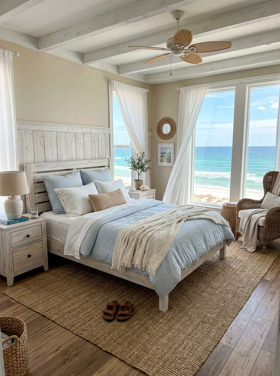 Coastal style pallet bed - 25 Queen size pallet bed ideas