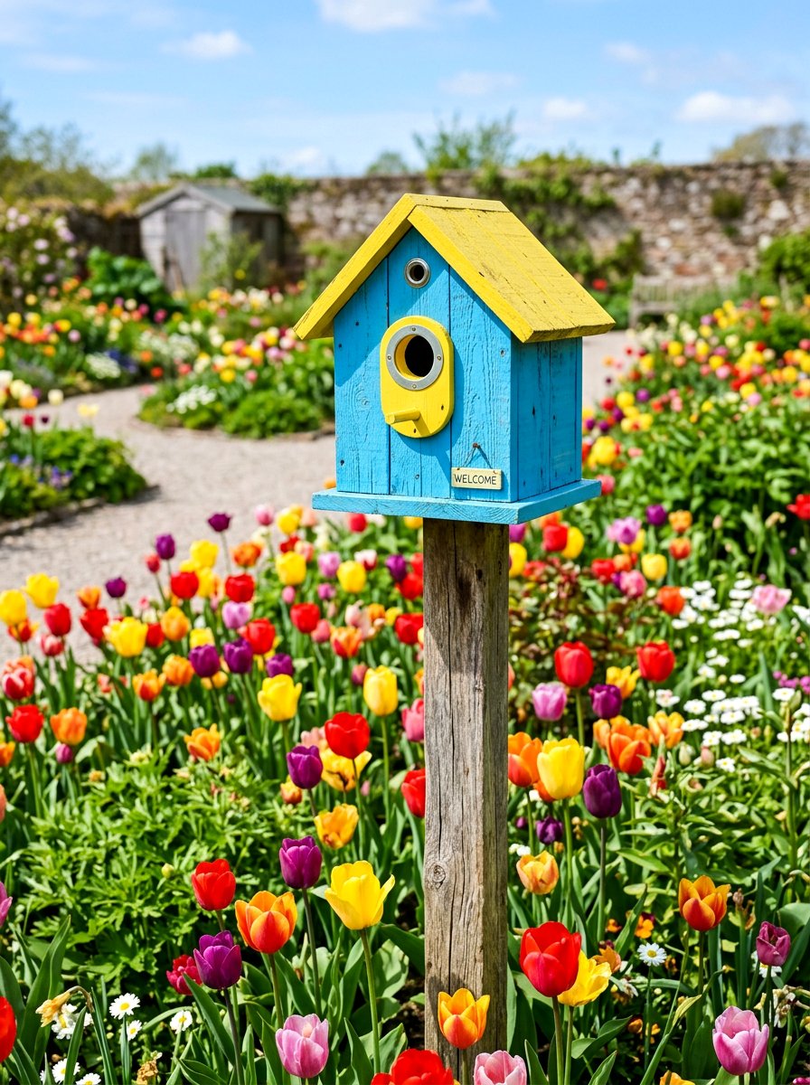 Colorful Birdhouse - 25 Pallet Birdhouse Ideas