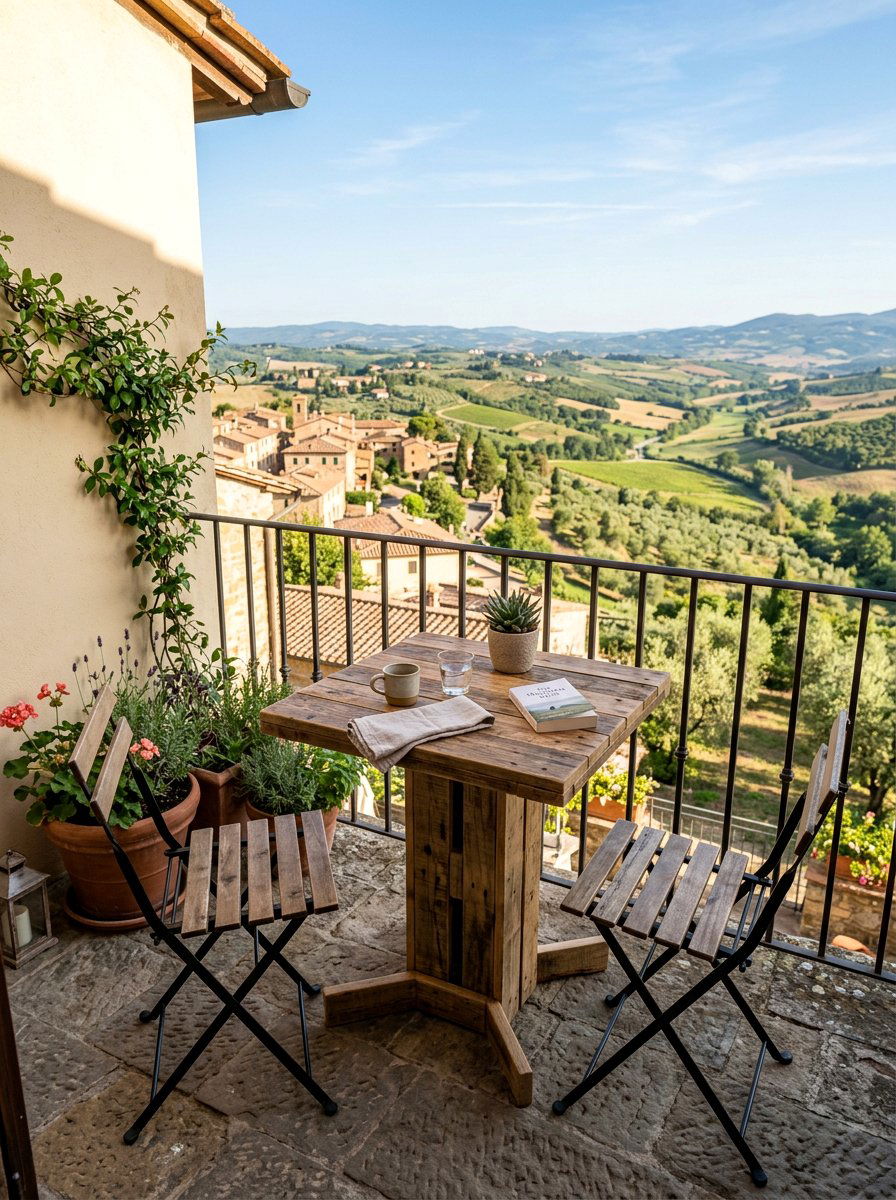 Compact Pallet Bistro Table - 25 Pallet Outdoor Dining Table Ideas