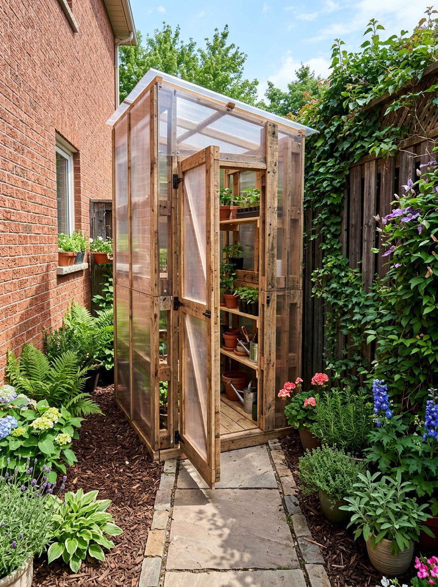 Compact Pallet Greenhouse - 25 Pallet Greenhouse Frame Ideas