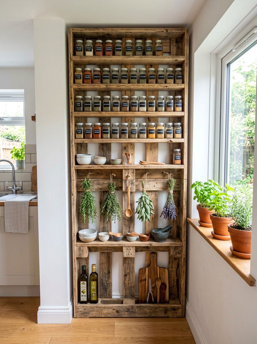 Compact Pallet Wall Unit - 25 Pallet Herb Drying Rack Ideas