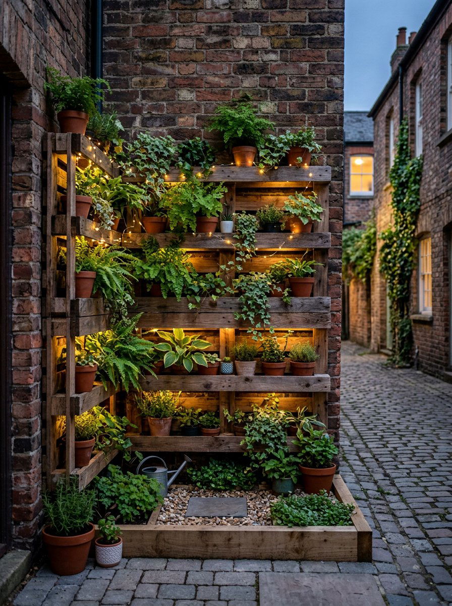 Compact Space Pallet Wall - 25 Pallet Retaining Wall Ideas