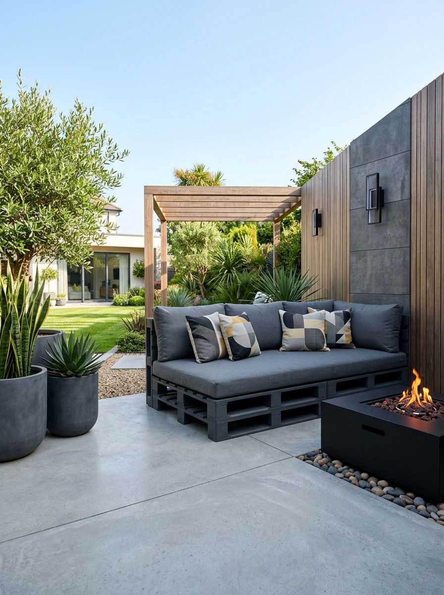 Contemporary outdoor space - 25 Outdoor pallet daybed ideas