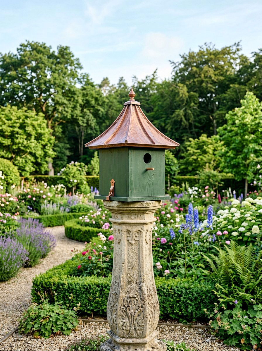 Copper roof birdhouse - 25 colorful birdhouse ideas
