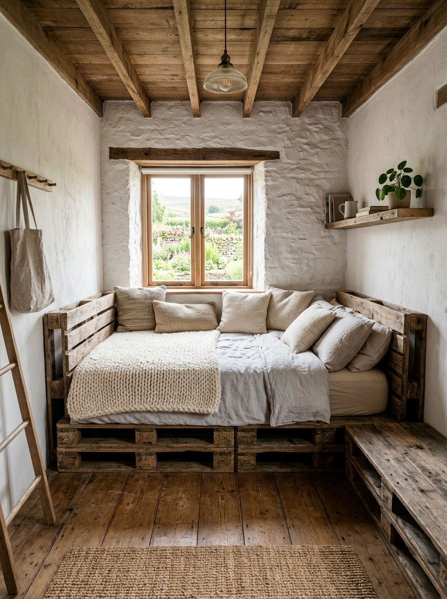 25 Farmhouse Pallet Bed Ideas for a Rustic Home Aesthetic